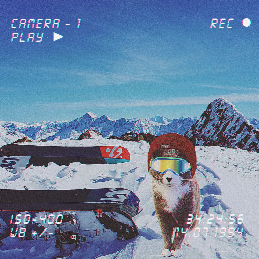 Nandor snowboarding, VHS style