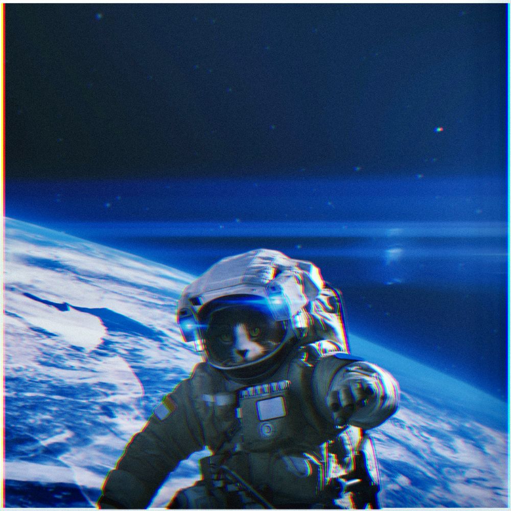 Astronaut Nandor above Earth