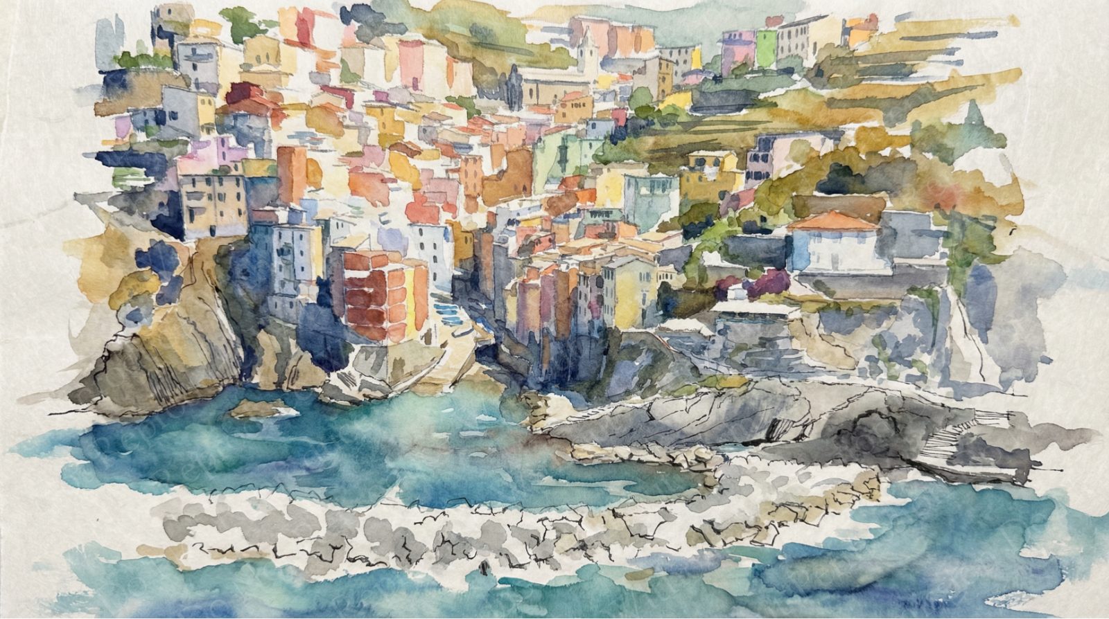 Seaside cliff village